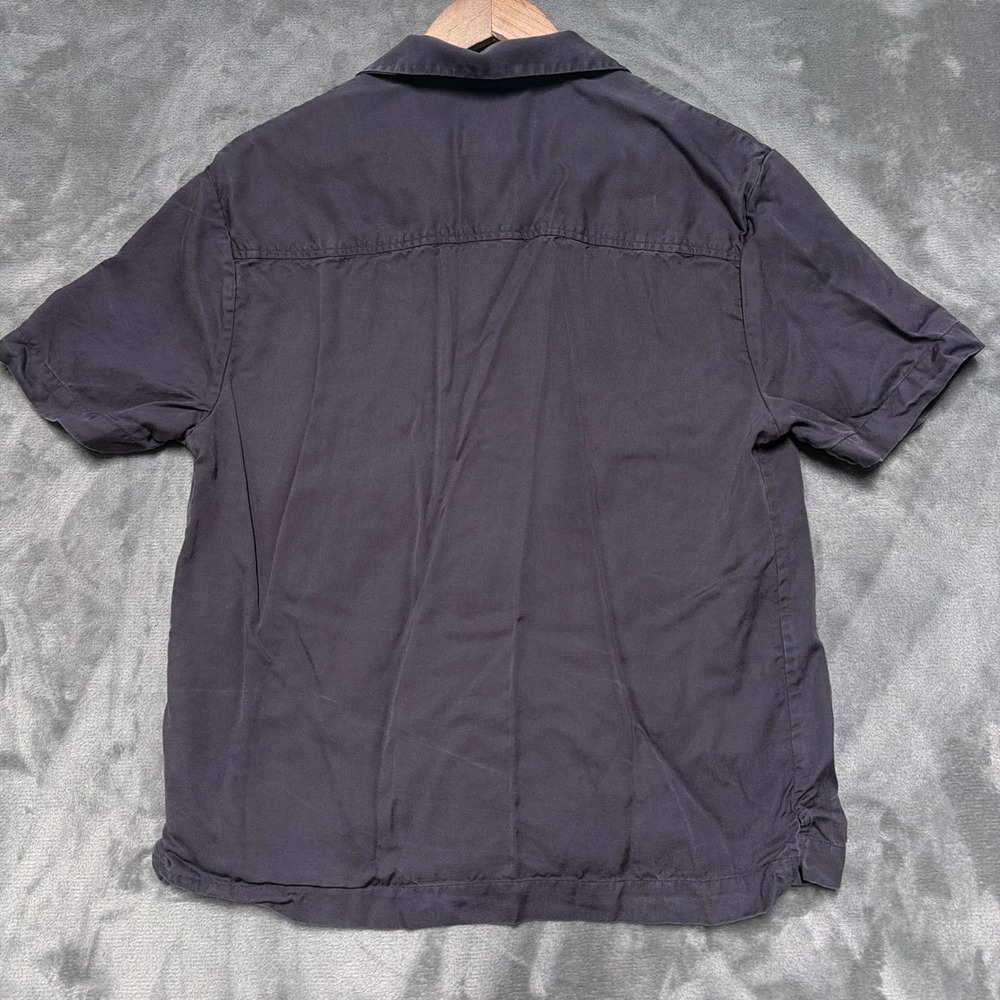 Kotn Lyocell Camp Collar Shirt Women Small Grey Boxy Relaxed Fit Gorp Minimalist - Picture 2 of 8